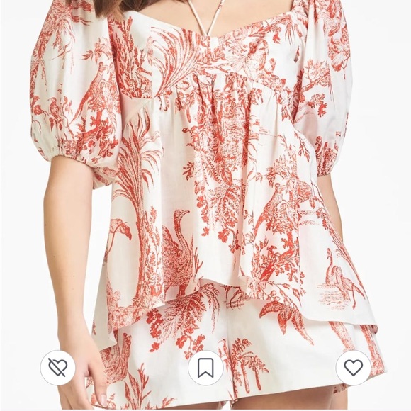 Sachin & Babi
Sari Puff Sleeve Back Tie Top - Picture 1 of 3